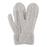 SUI AVA Frede Soft Mittens – grå strikvanter med kabelmønster i blød, lun kvalitet.