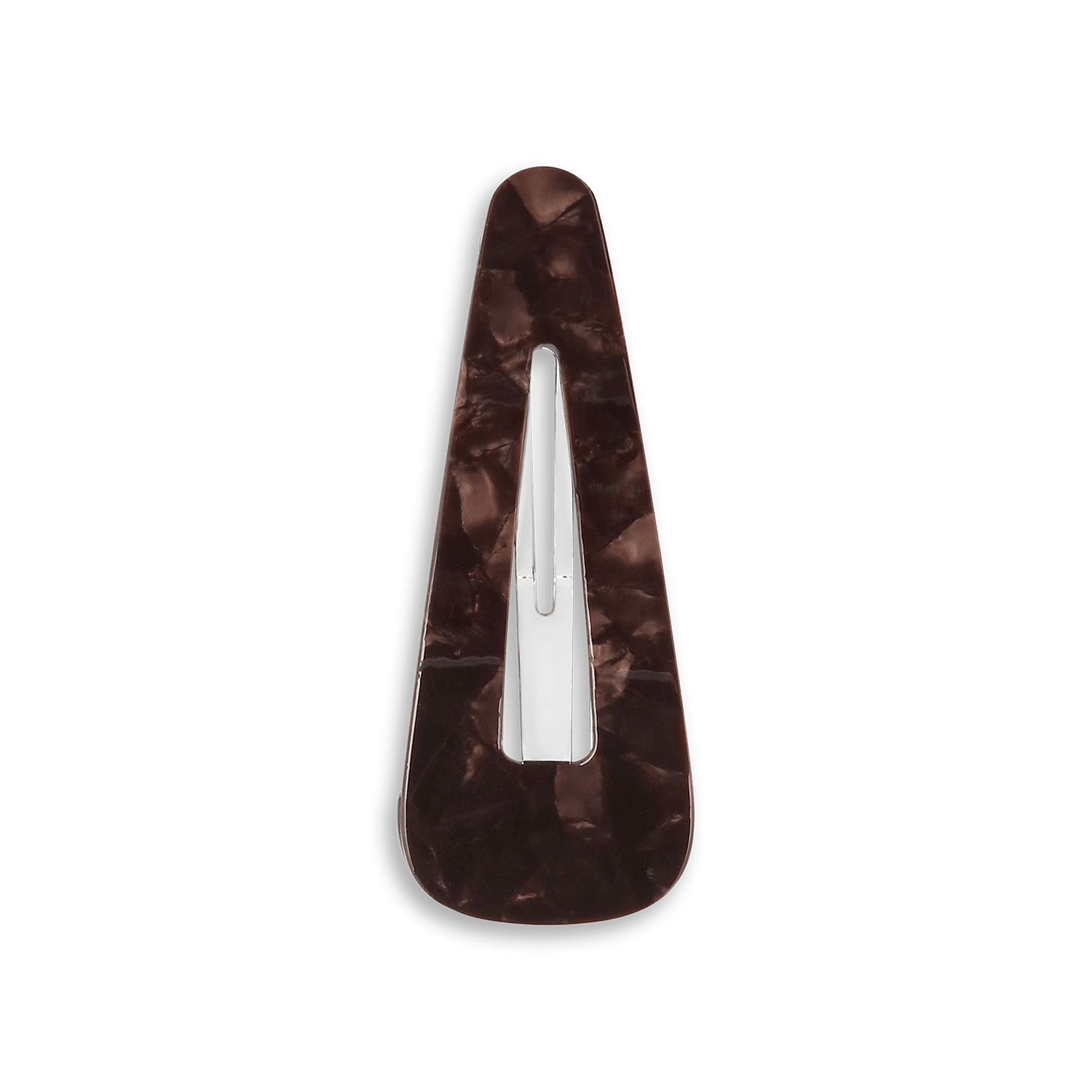 Brunt hårspænde med marmor-effekt – Nordic Buckle Clip