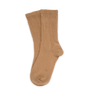 Magda Socks i beige med ribstruktur og blød pasform