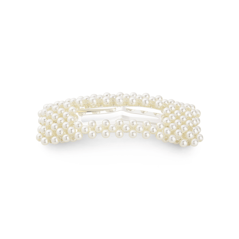 Ingeborg hårspænde med perler i vintage sølvlook – SUI AVA