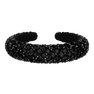 Sort Club Headband fra SUI AVA med dekorative sorte krystaller i mønster