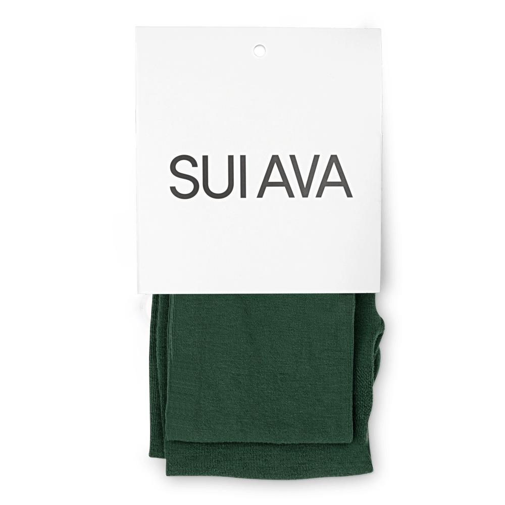 SUI AVA Feel Good Bamboo Tights i mørkegrøn – 200 denier strømpebukser i blød bambus