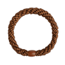 Brun Basic Elastic hårelastik i vævet design med glansfuld finish