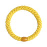 Rund hårelastik i flettet materiale i gul farve – Basic Elastic Yellow Glitter
