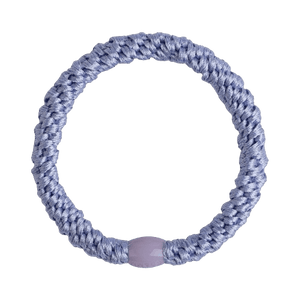 Rund Basic Elastic hårelastik i støvet lavendel med vævet struktur