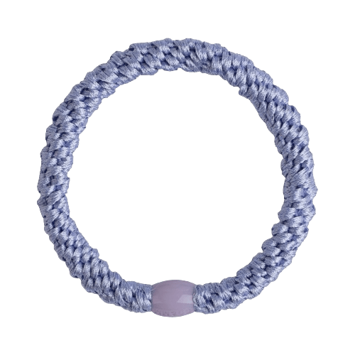 Rund Basic Elastic hårelastik i støvet lavendel med vævet struktur