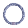 Rund Basic Elastic hårelastik i støvet lavendel med vævet struktur