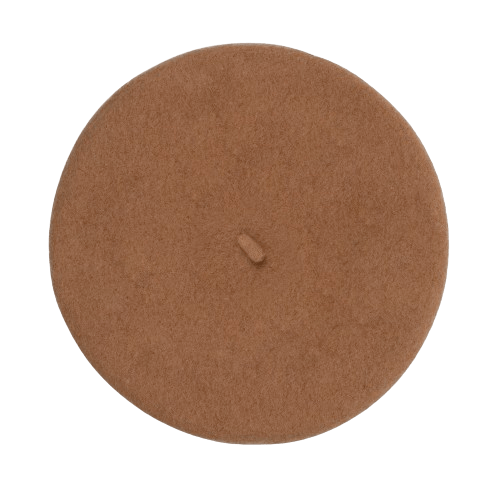 Camelfarvet baret i uld med klassisk design – Flora Baret fra SUI AVA