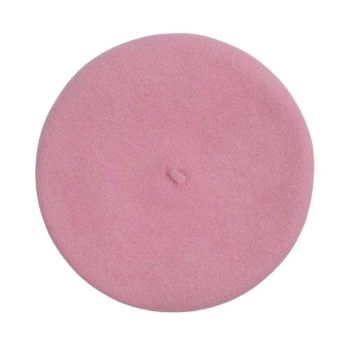 Lyserød Flora Baret i 100% uld fra SUI AVA