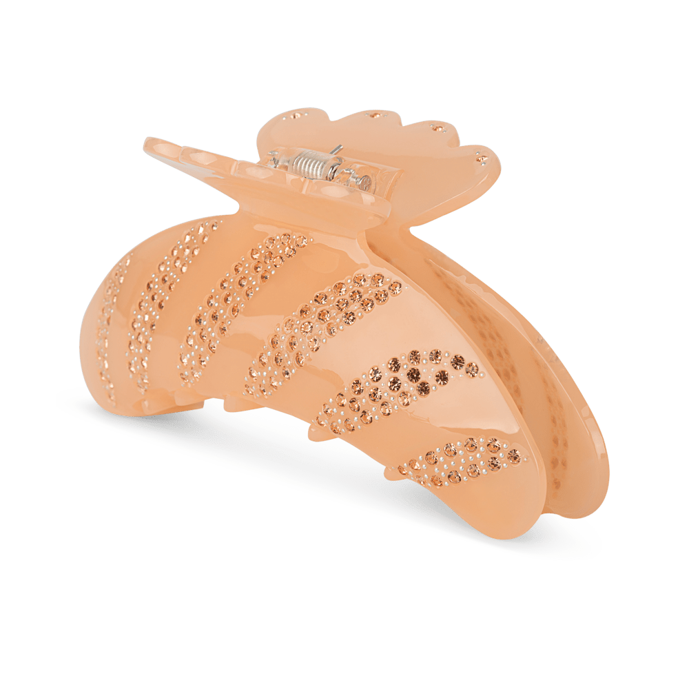 Champagnefarvet hårklemme med rhinsten – Helle Confidence Big fra SUI AVA