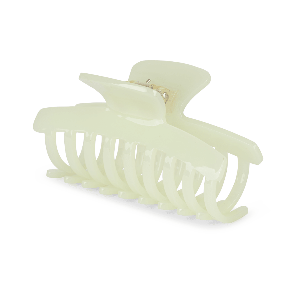 Lea Curly Big hårklemme i lysegrøn – stor klemme til kraftigt og krøllet hår med elegant finish