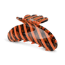 Helle Stripe Big – stor hårklemme med orange og tortoise striber