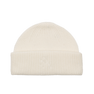Hvid ribstrikket uldhue – Signe Beanie fra SUI AVA