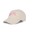 SUI AVA City Cap Seoul i beige med pink broderi – moderne og casual cap.