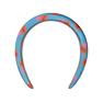 Charter Headband i lyseblå med farverige retro-print og tekst