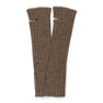 Sandfarvede Gitte Leg Warmers i ribstrik med hul til hæl fra SUI AVA