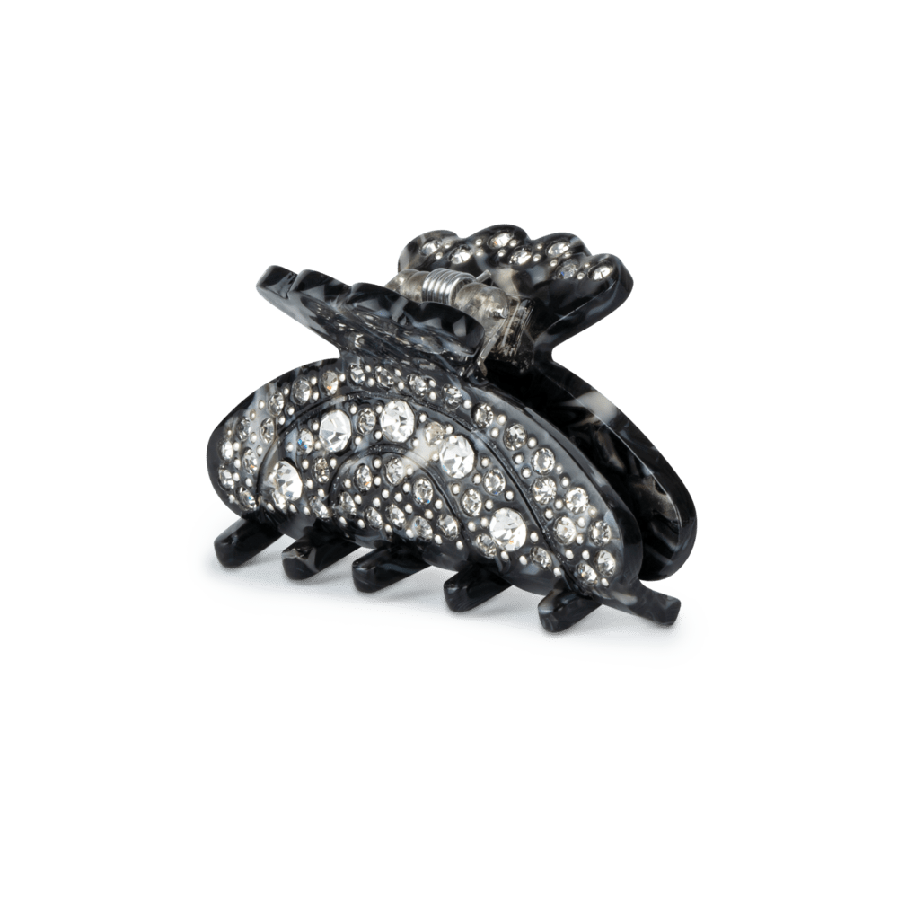 Helen Breathtaking Mini hårklemme i sort med rhinsten.