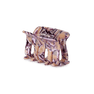Fie Moonstone Mini hårklemme i lilla og beige med stenlignende mønster.