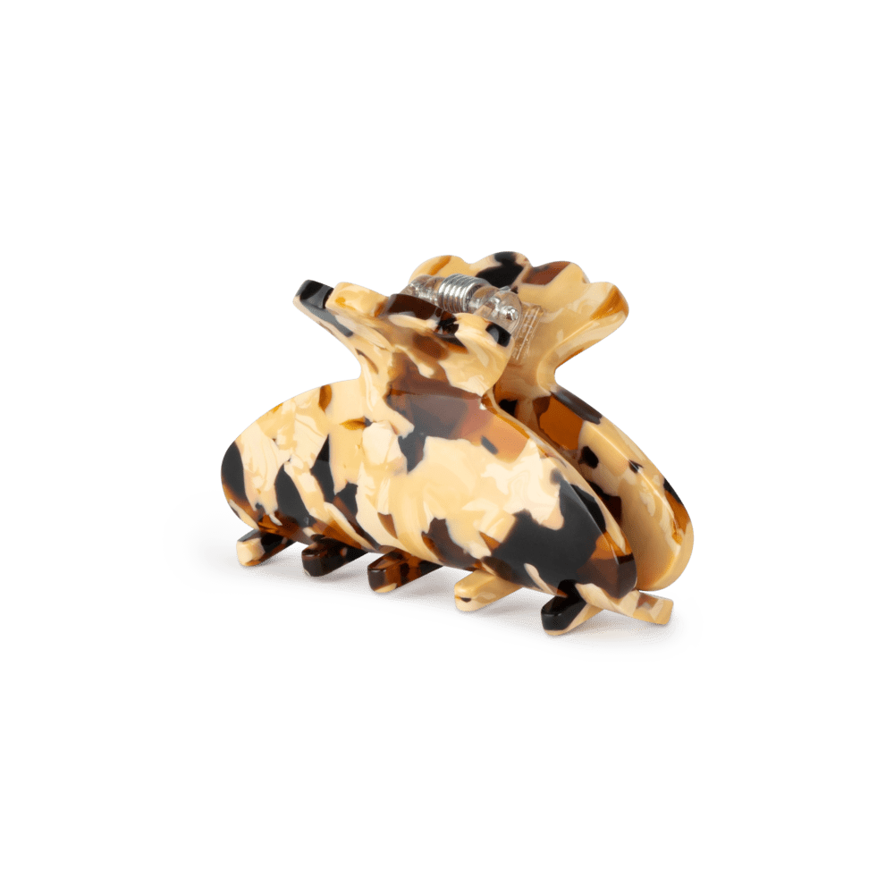 Helle Universe Mini hårklemme i brune og sorte nuancer med tortoise-mønster.