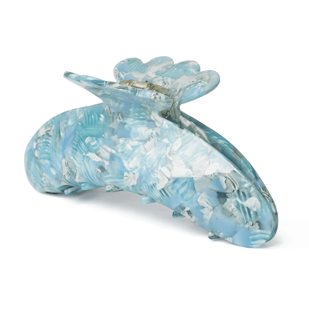 Helle Timeless Biggest – Stor hårklemme i blå og hvide nuancer