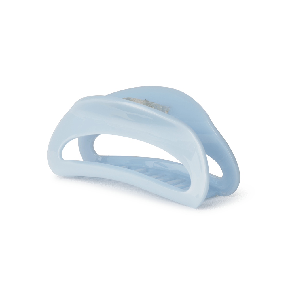 Theresa Ginger Big – stor lyseblå hårklemme i skinnende acetat