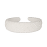 Porcelain Headband Large – Hvid hårbøjle med perler og krystaller