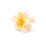 Plumeria Hawaii Big hårklemme i lysegul – stor hårklemme med blomstret design, perfekt til langt eller kraftigt hår.
