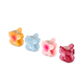 4-Pack Flower Bouquet Mini – små hårklemmer formet som blomster i pink, rød, gul og lyseblå.