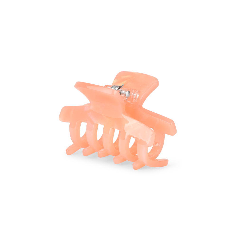 Lea Paradise Mini hårklemme i ferskenfarvet glans med enkelt design