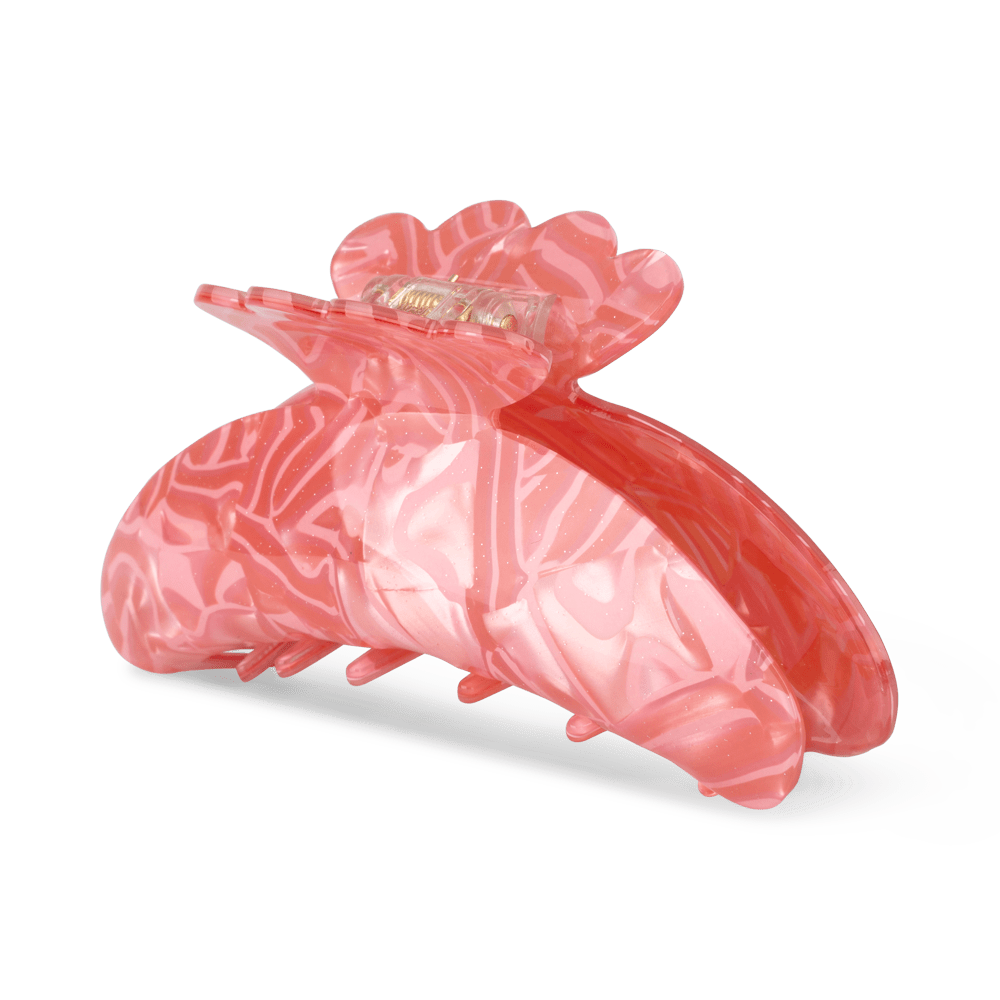 Stor rosa hårklemme med swirl-effekt – Helle Memories Big fra SUI AVA