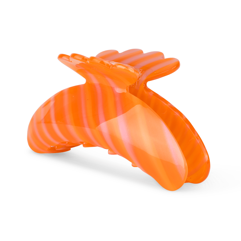 Helle Sunrise Big – stor orange hårklemme fra SUI AVA med energisk udtryk