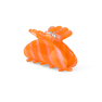 Helle Sunrise Mini hårklemme i klar orange farve med glans
