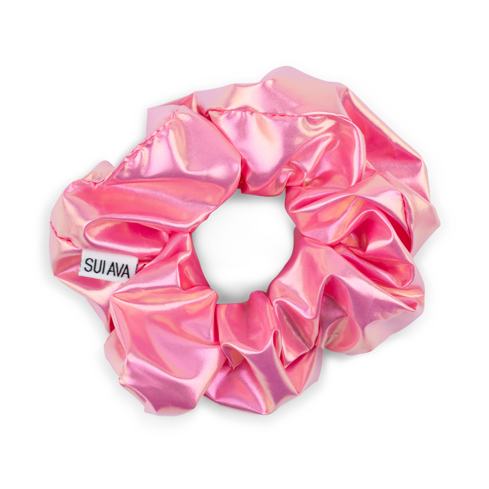 Sunburned Scrunchie i pink – Skinnende scrunchie med en smuk glød.