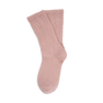 Magda Socks i rosa – ribstrikkede strømper i støvet lyserød farve