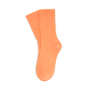 Magda Socks i orange – ribstrikkede strømper med komfortabel pasform