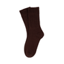 Magda Socks i mørkebrun – ribstrikkede strømper i varm brun nuance