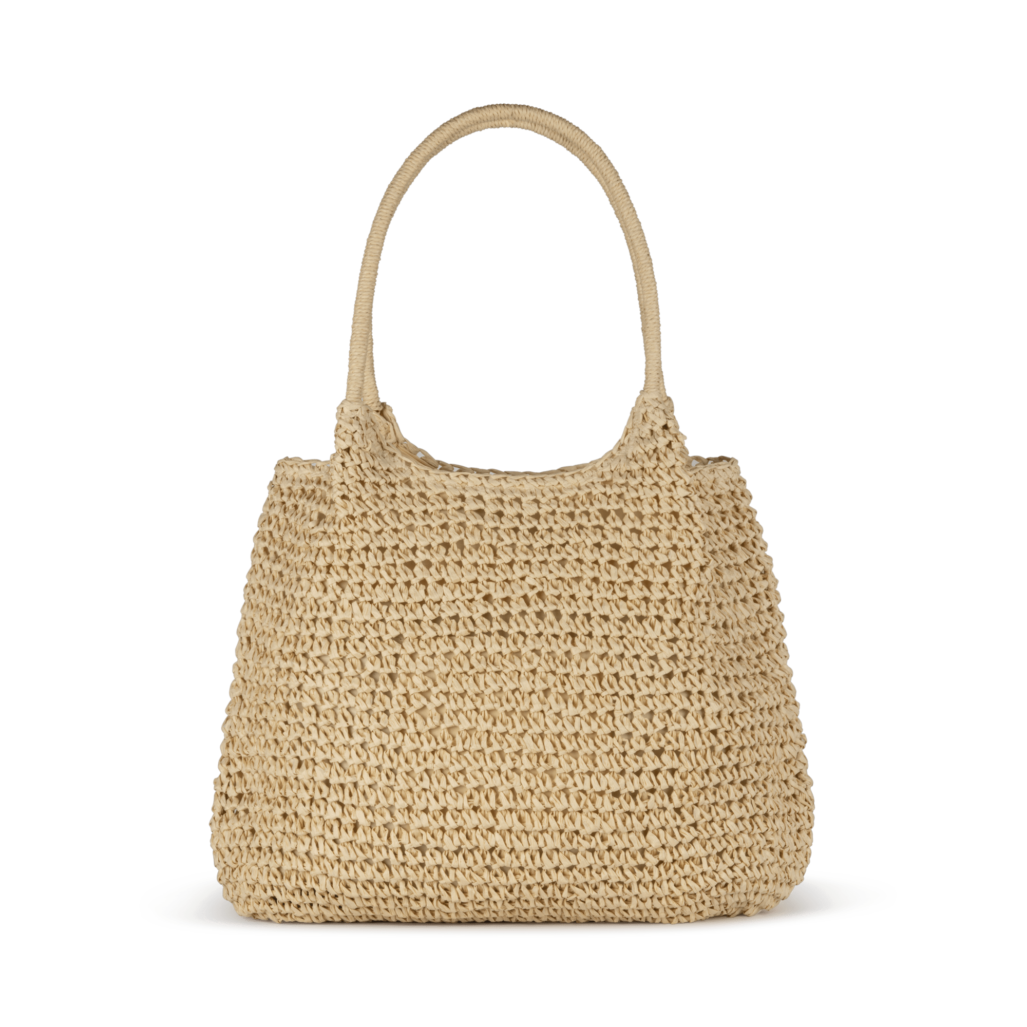 Daize Bag – flettet naturtaske med afrundede hanke og struktureret design