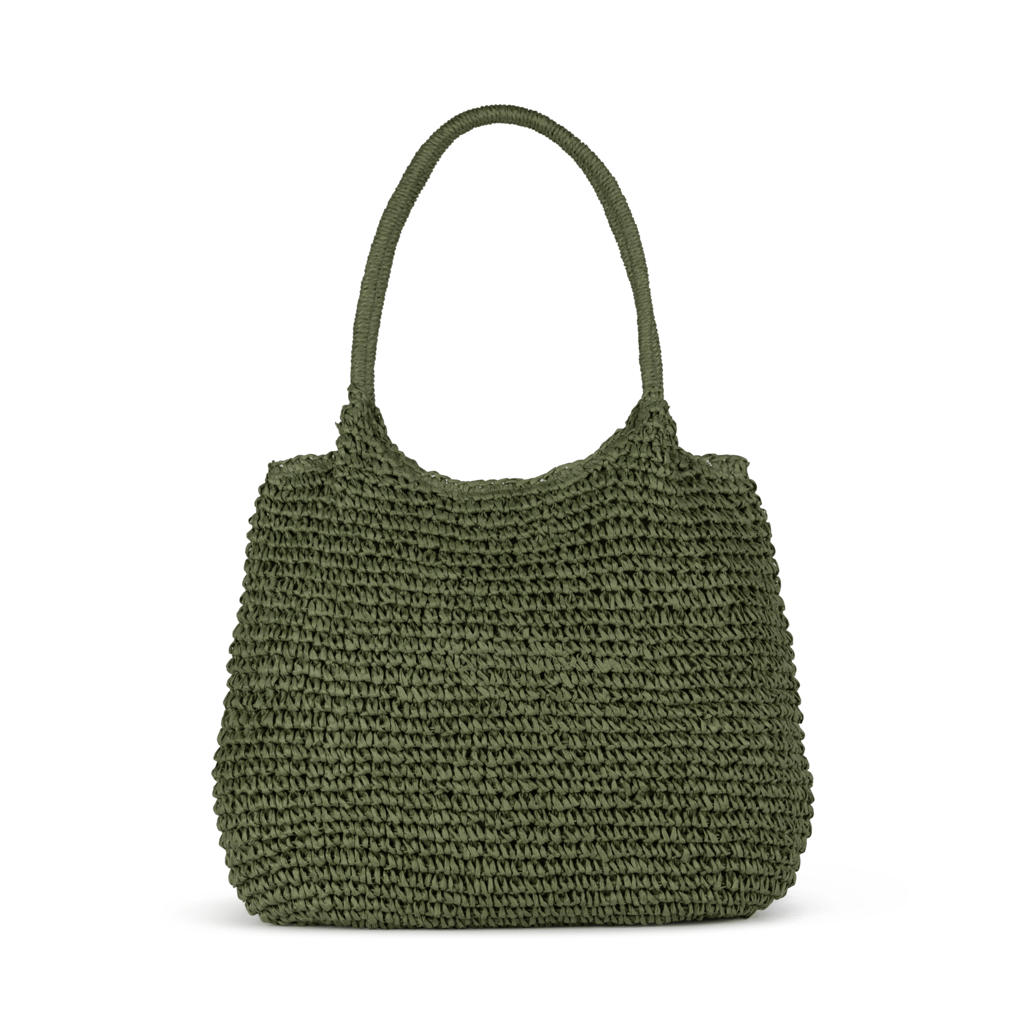 Daize Bag i matcha – elegant flettet taske med rummeligt design og holdbare materialer.