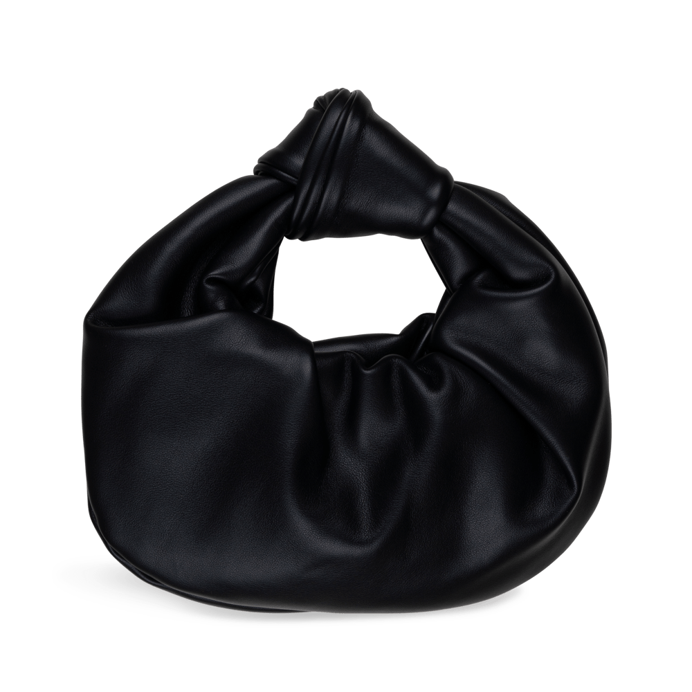 Sort Nelly Knot Bag med blødt design og knudedetalje.