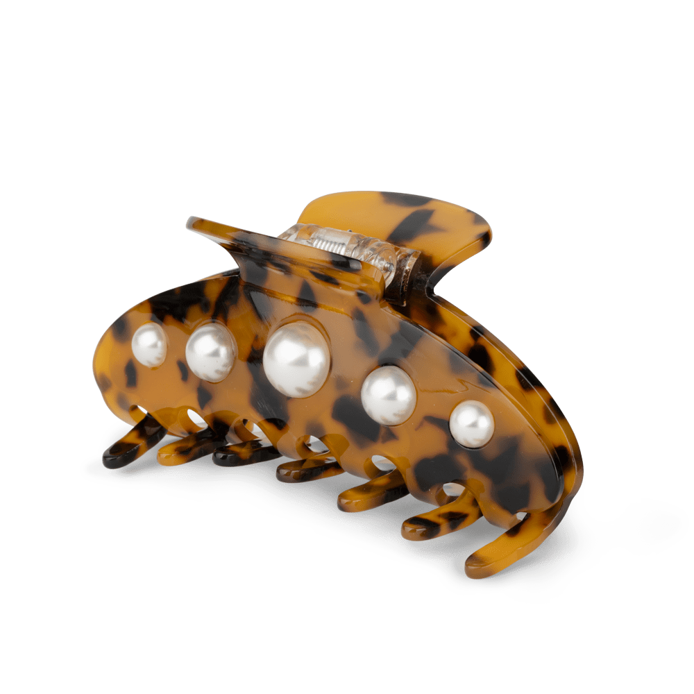 Ida Classic Pearly Big fra SUI AVA – stor hårklemme med elegante perledetaljer, perfekt til at skabe feminine og sofistikerede frisurer med et tidløst touch.