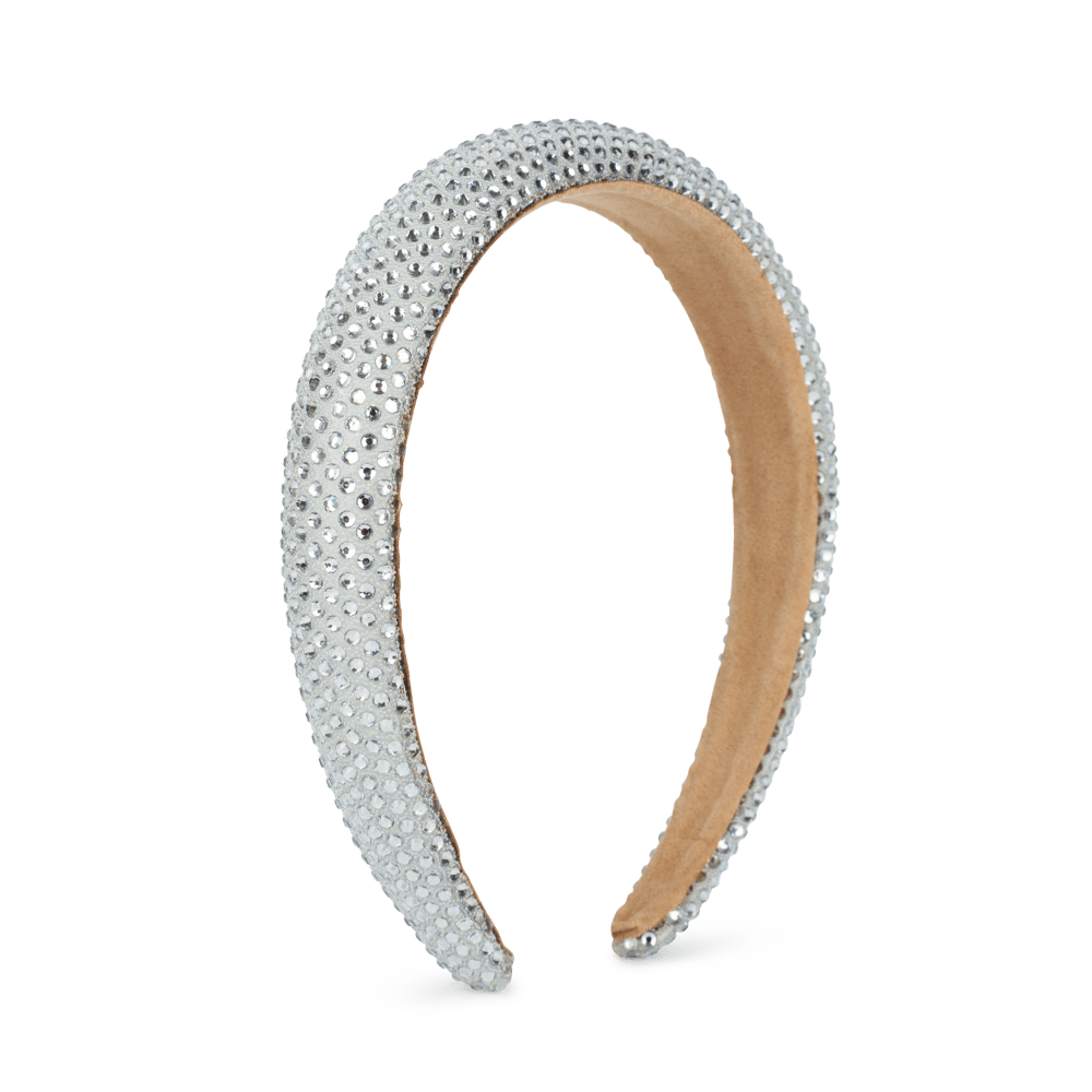 Nicki Headband med klare krystaller – bredt hårbånd fra SUI AVA