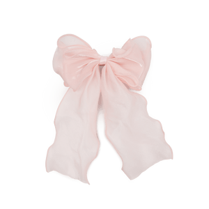 Stor rosa hårsløjfe i let stof med klemme – Holly Bow fra SUI AVA