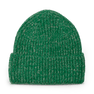 Grøn meleret Hille Beanie – blød og chunky strikhue