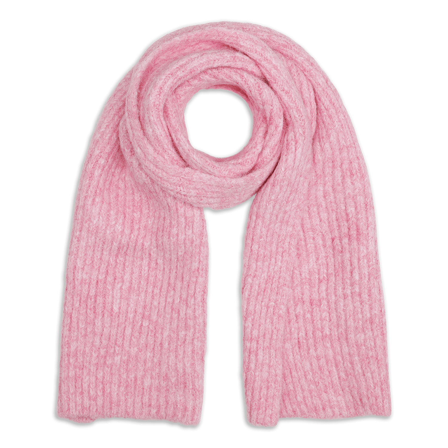 Lyserødt Sisse Scarf i chunky strik – varmt og farverigt tørklæde fra SUI AVA