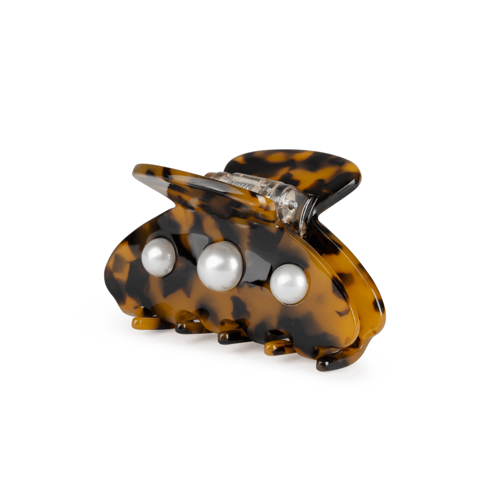 Ida Classic Pearly Mini fra SUI AVA – smuk mini hårklemme med perledetaljer, perfekt til at tilføje et feminint og elegant touch til dine frisurer.