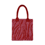 Zebra Glitter Bag i pink/rød – Skinnende skuldertaske med zebra-mønster til daglig brug.