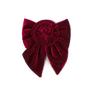 Rosie Velvet Bow i bordeaux – stor sløjfe i blød velour fra SUI AVA