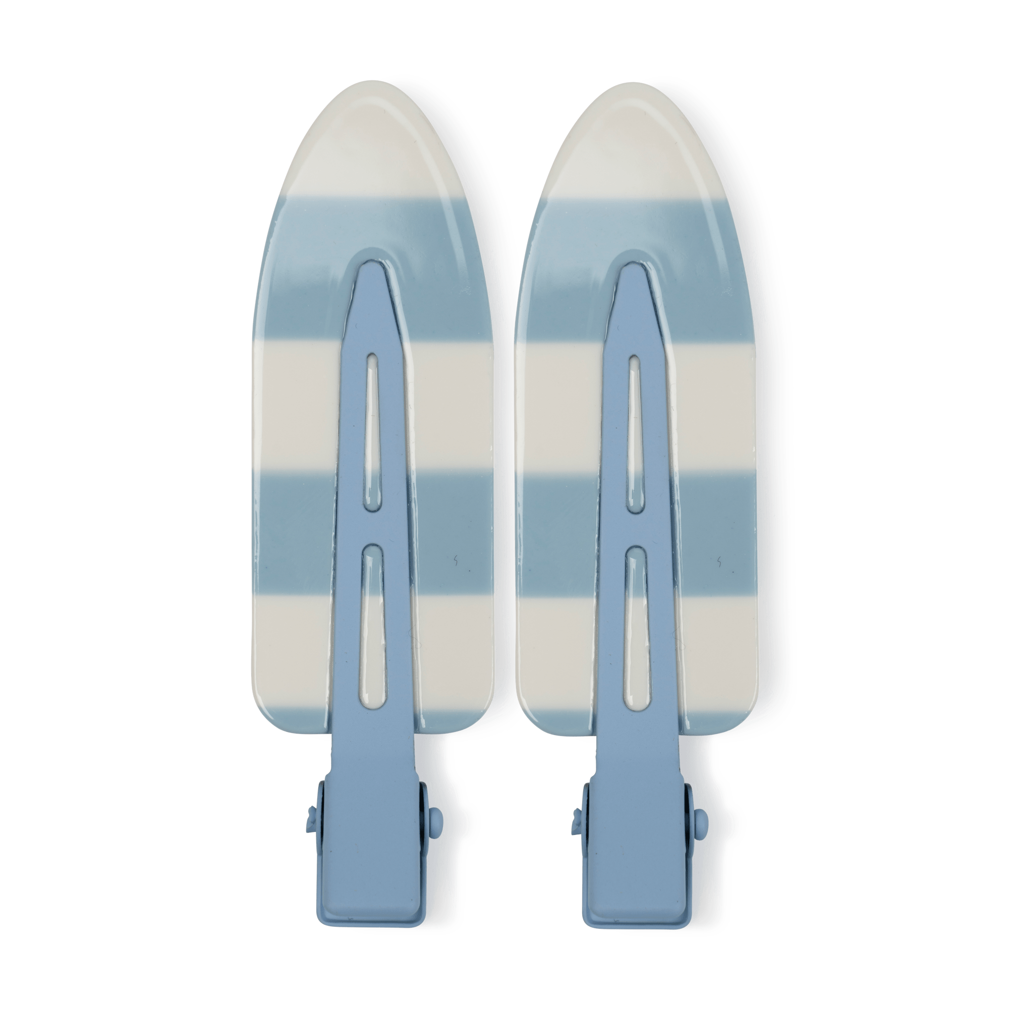 Striped Clips // 2 pcs fra SUI AVA – sæt med to stilfulde hårclips med stribet design, perfekte til at tilføje et moderne og elegant touch til dine frisurer.