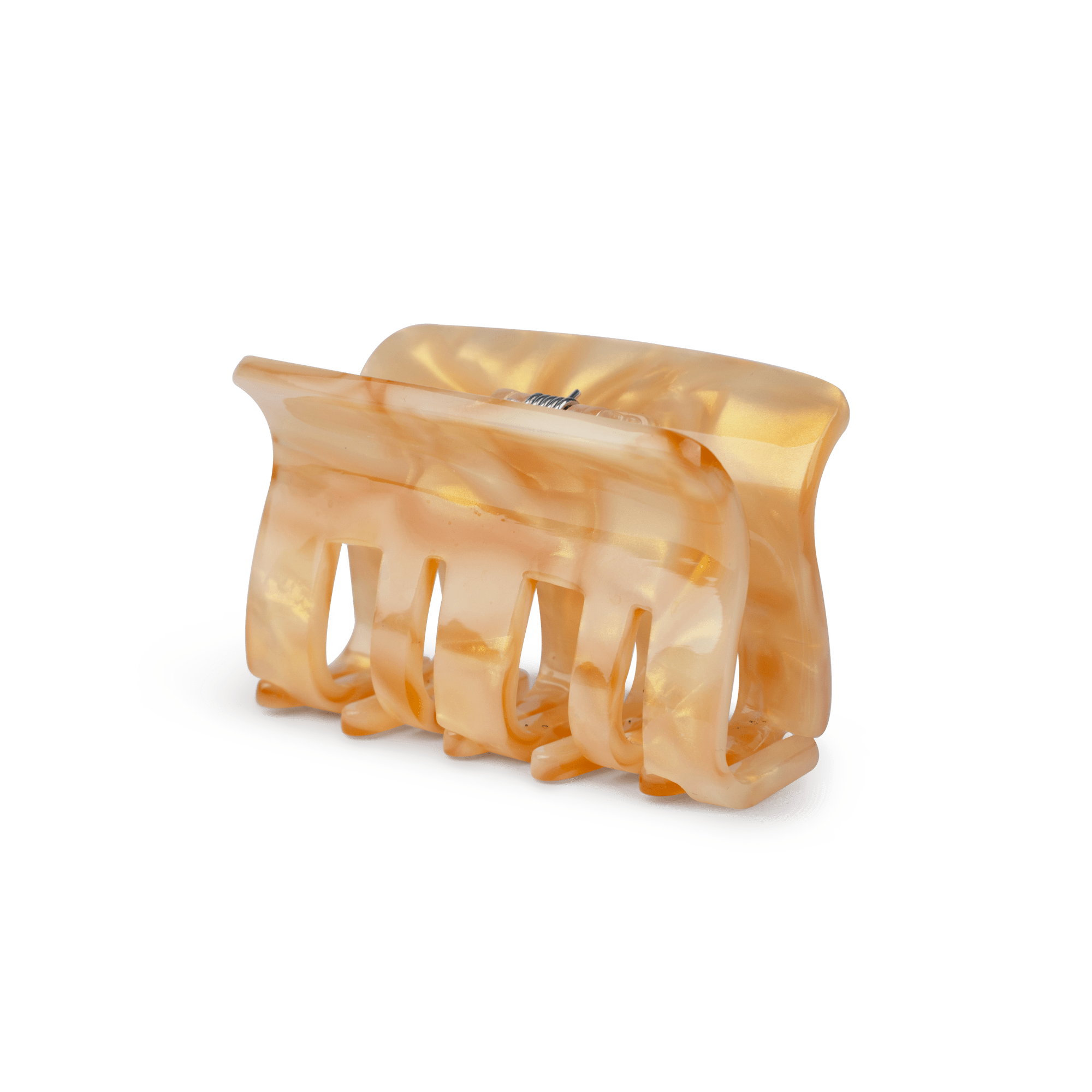 Fie Marble Mini fra SUI AVA – lille hårklemme med et stilfuldt orange marmordesign, perfekt til at skabe unikke og iøjnefaldende frisurer.