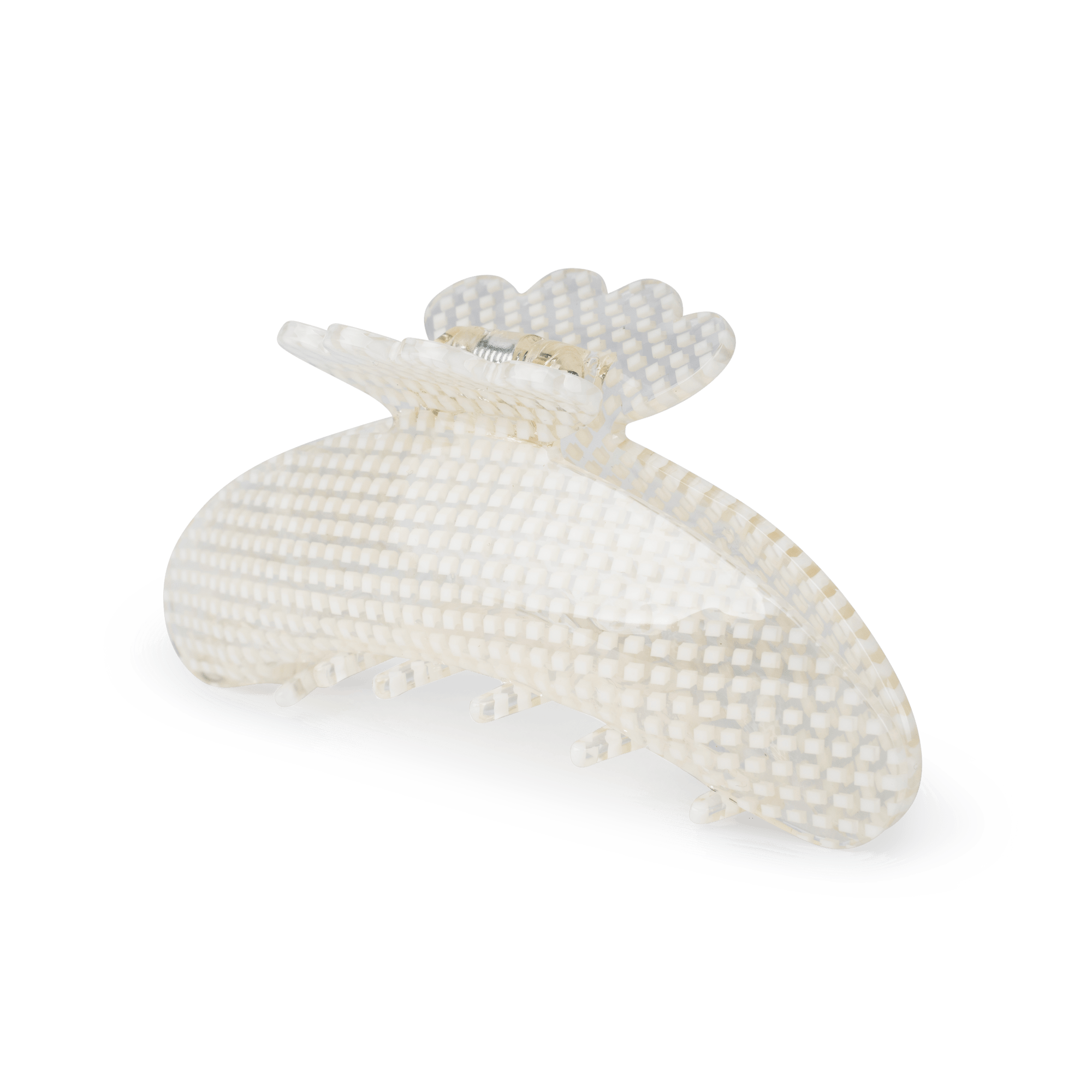 Helle Clarity Biggest fra SUI AVA – ekstra stor hårklemme i en klassisk hvid, gennemsigtig nuance, ideel til at tilføje et sofistikeret og stilrent touch til dine frisurer.